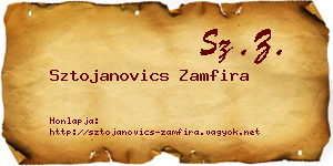 Sztojanovics Zamfira névjegykártya